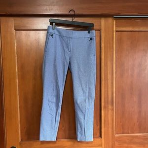Loft Blue Skinny Houndstooth Pants